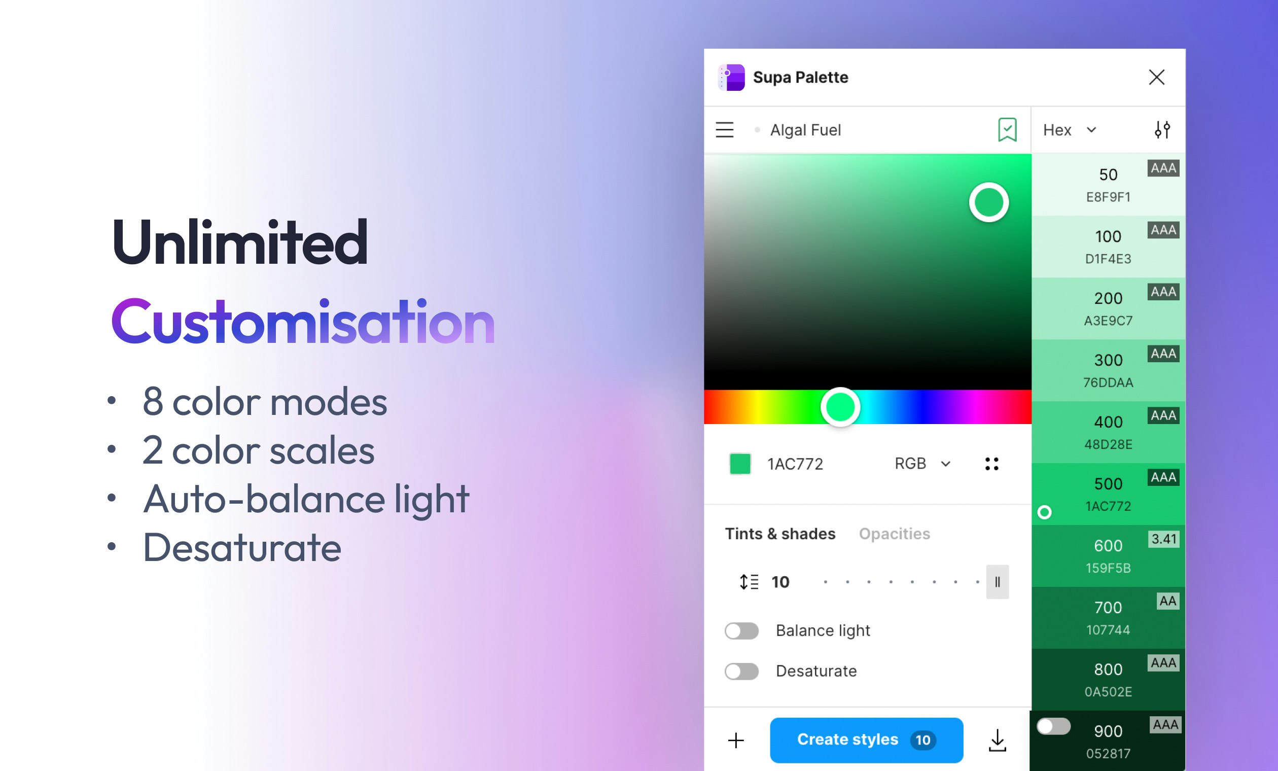 Supa -Palette - Leistungsstarker Palette -Editor/Generator für moderne Designer Medien 4