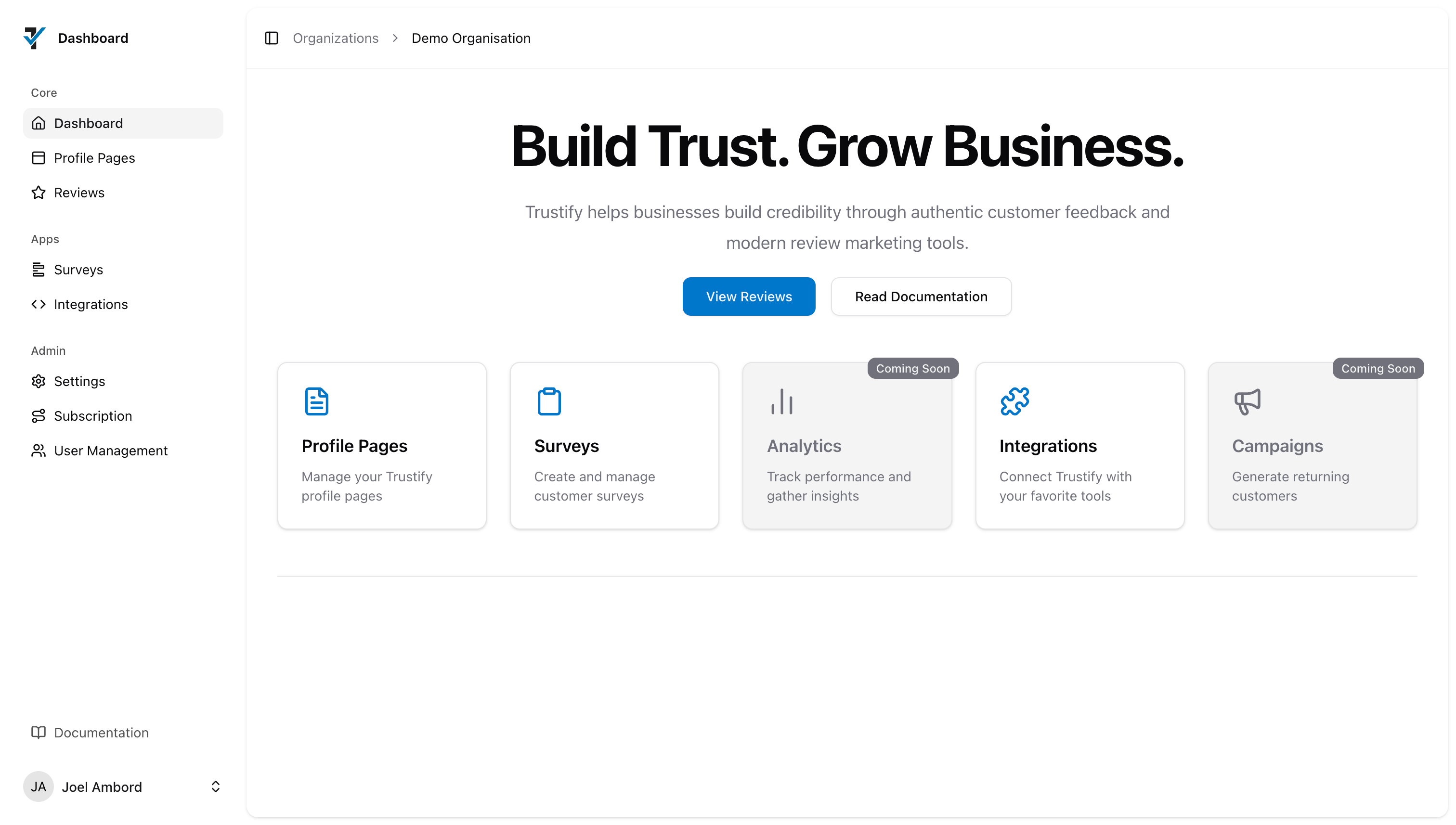 Trustify 3.X - Screenshot 3 showing product features and functionality