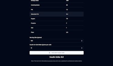 Insulin Calculator gallery image