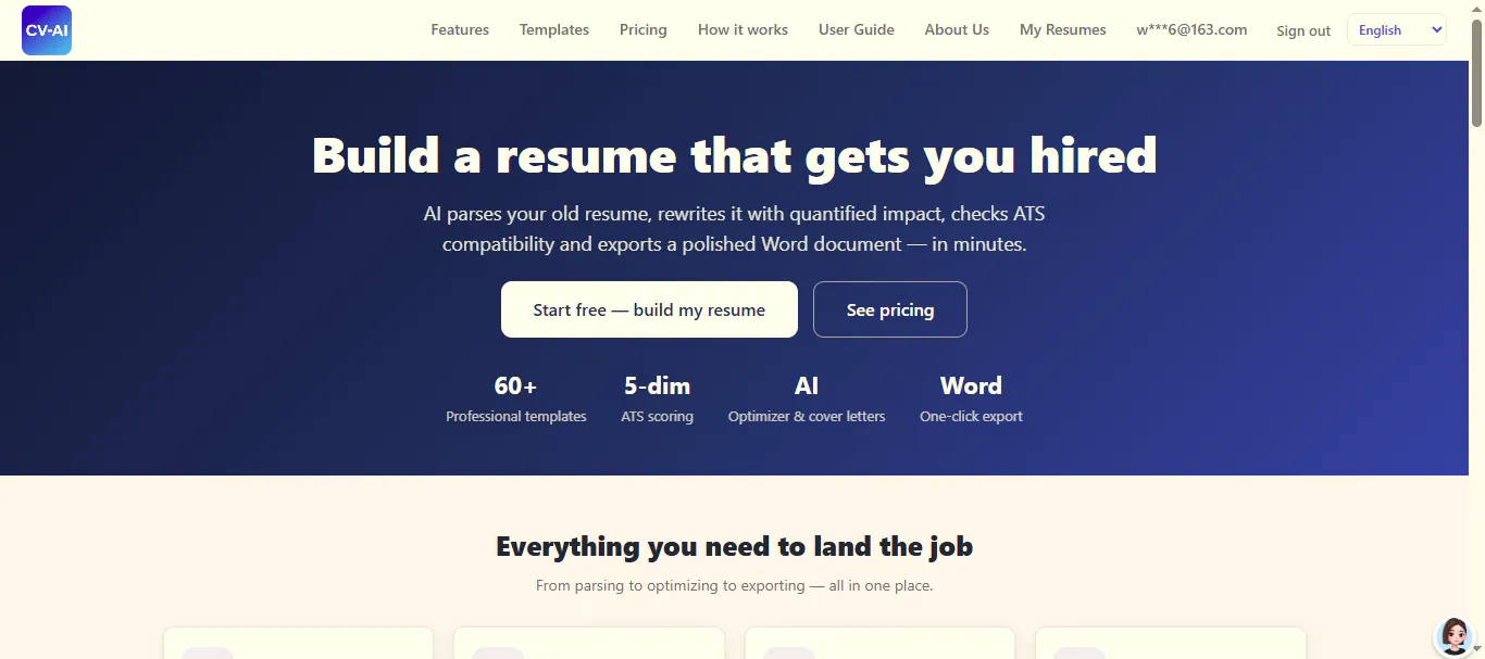 Use AI Optimize CV, ATS Check & Export gallery image