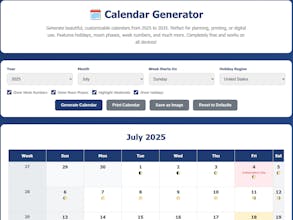 Calendar Generator gallery image