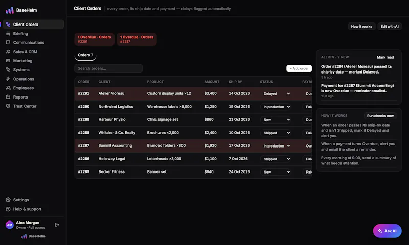 BaseHelm — Overview screenshot 3
