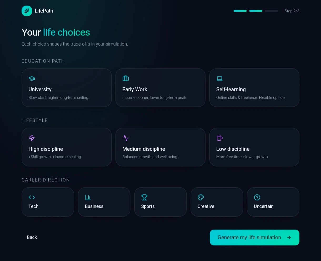 LifePath Simulator 截图 2