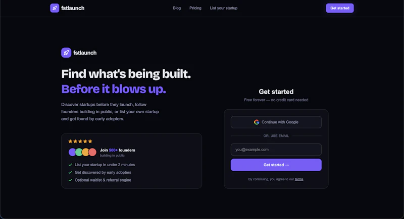 Fstlaunch - Get your startup discovered. screenshot 2