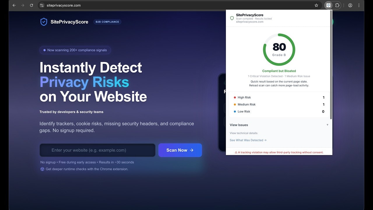 SitePrivacyScore gallery image
