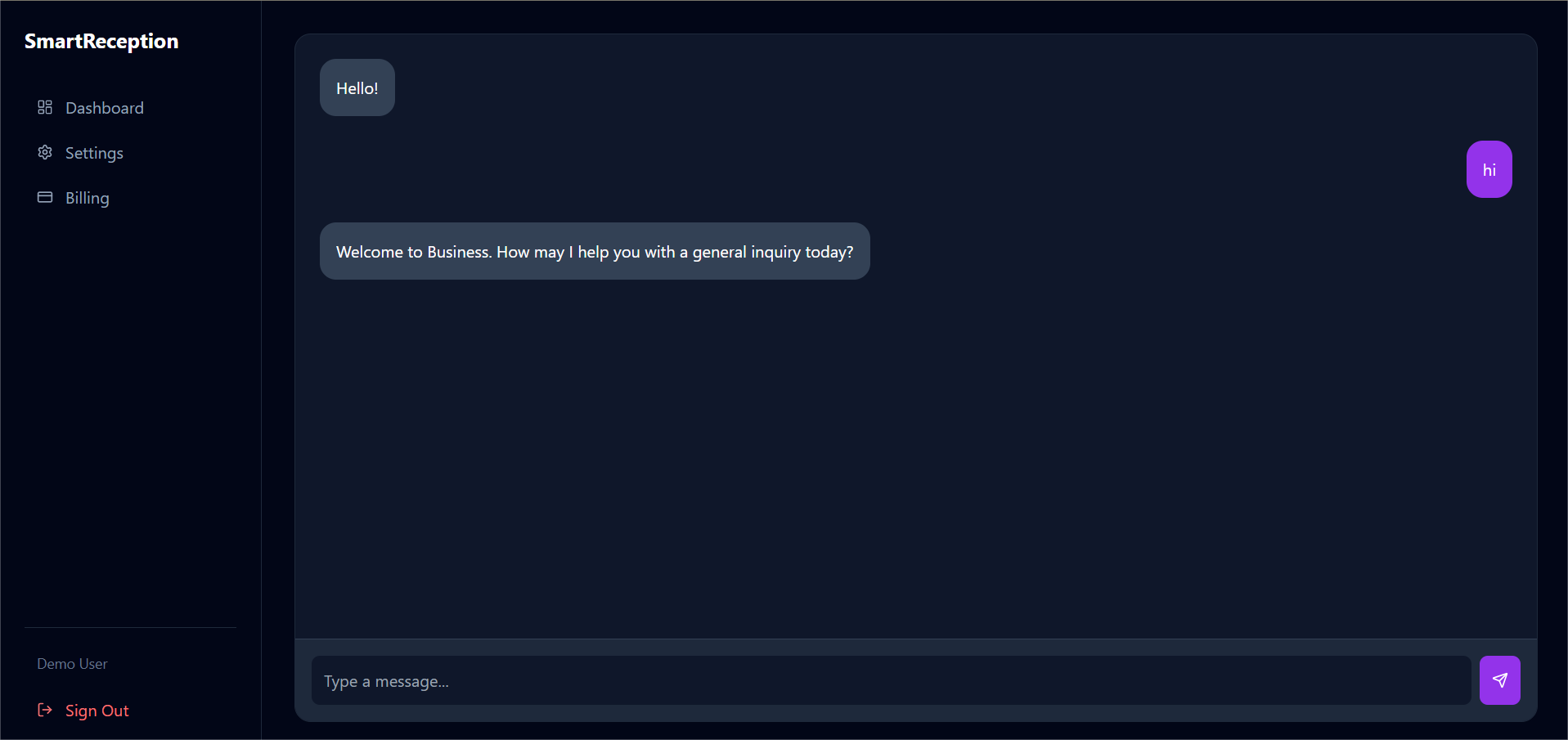smart reception - Screenshot 3 showing product features and functionality