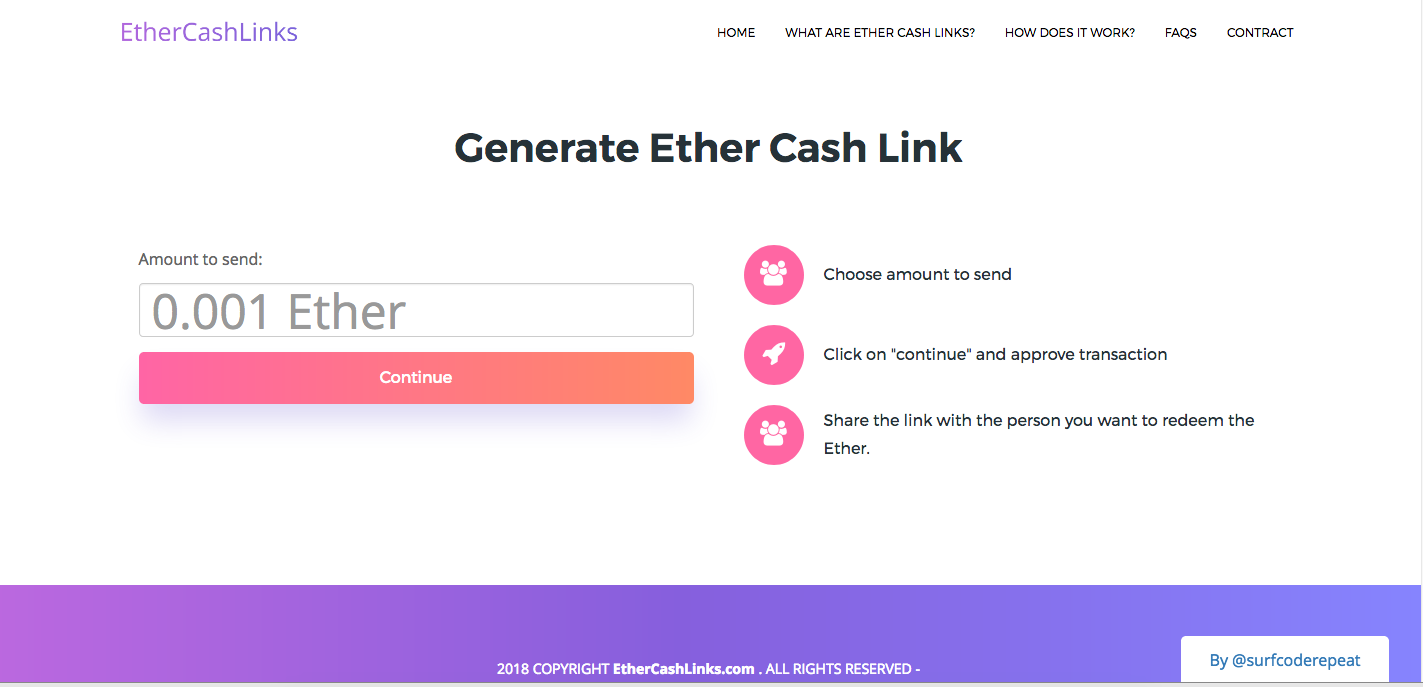 Ether Cashlinks gallery image