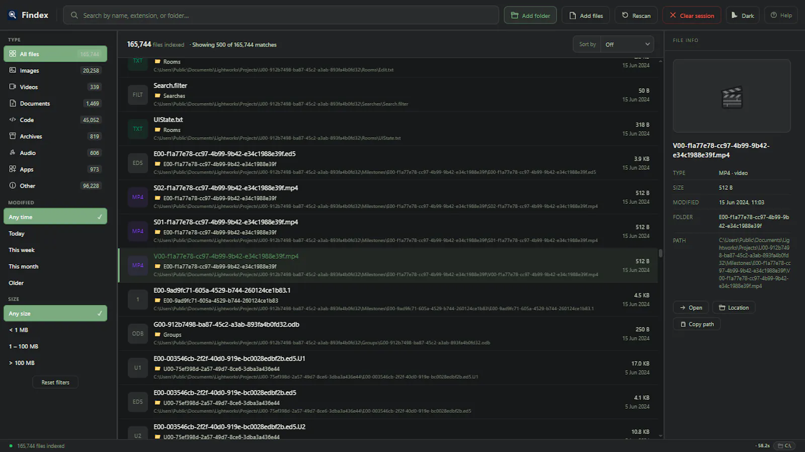 Findex — Local File Search · Aivorin screenshot 2