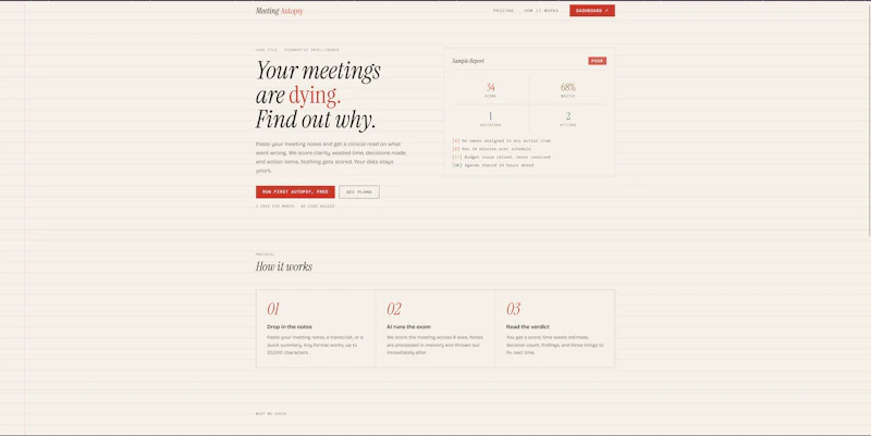 MeetingAutopsy screenshot 1