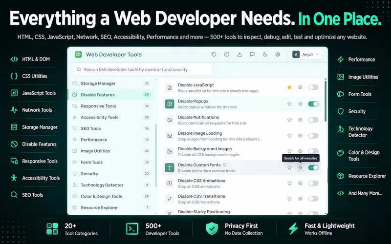 Web Developer Tools screenshot 2