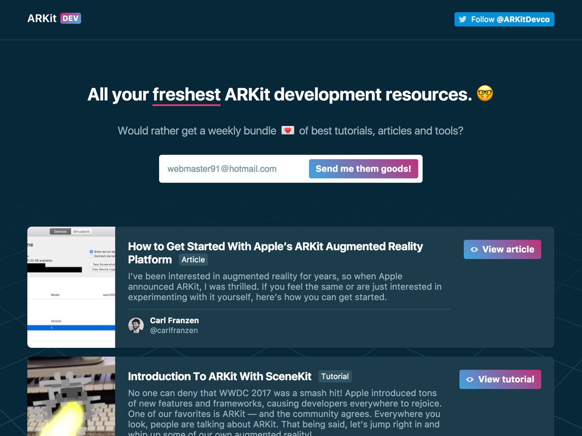 ARKit Dev gallery image