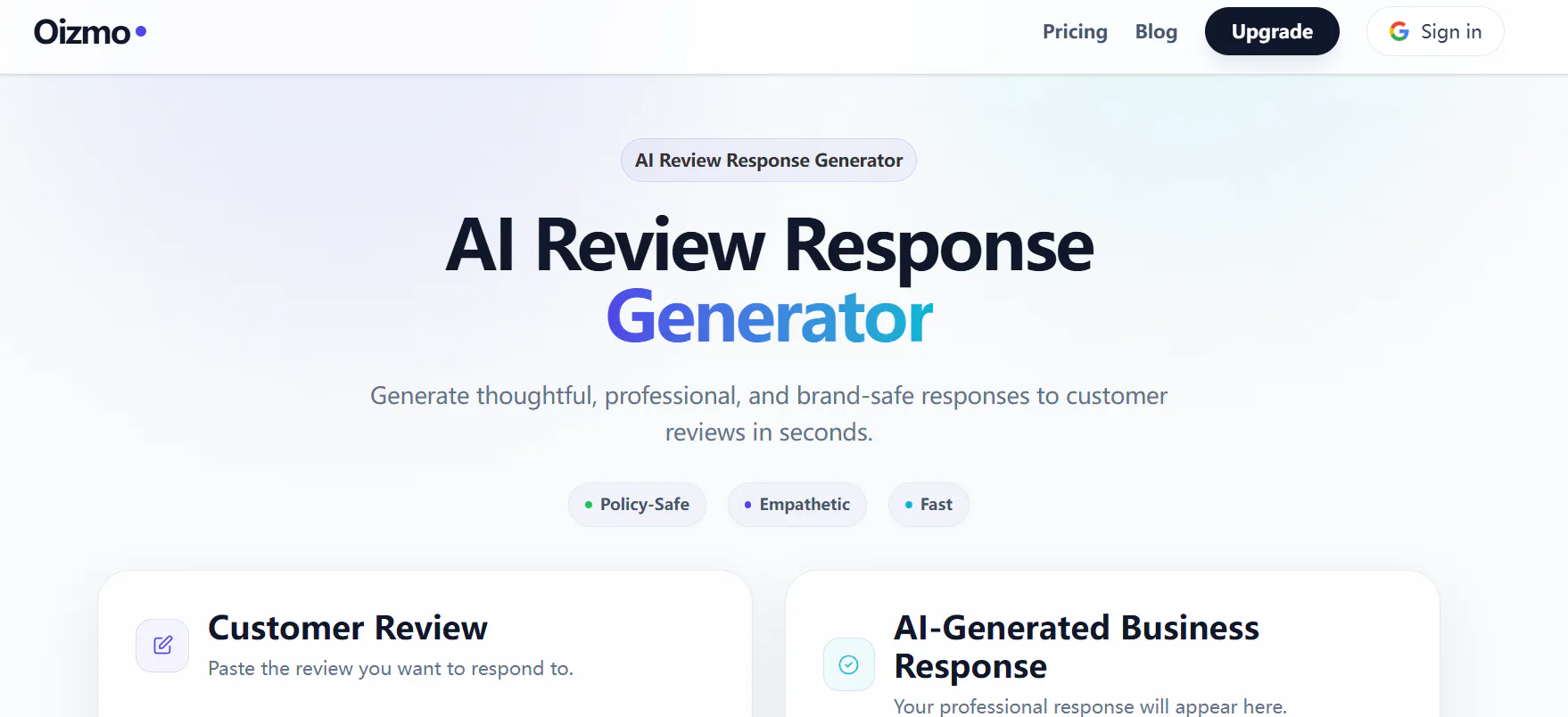 Oizmo Review Reply gallery image