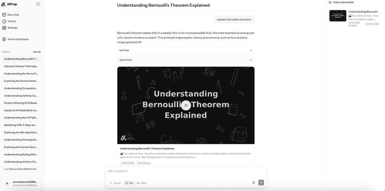AIPREP: AI Video Tutor gallery image