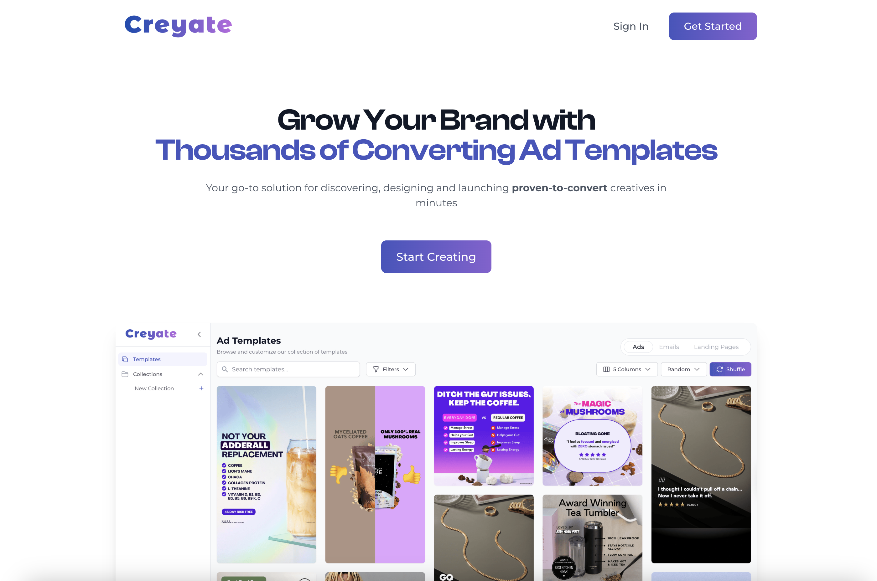 Kriyate - Migliaia di modelli creativi, pubblicano annunci su steroidi media 1