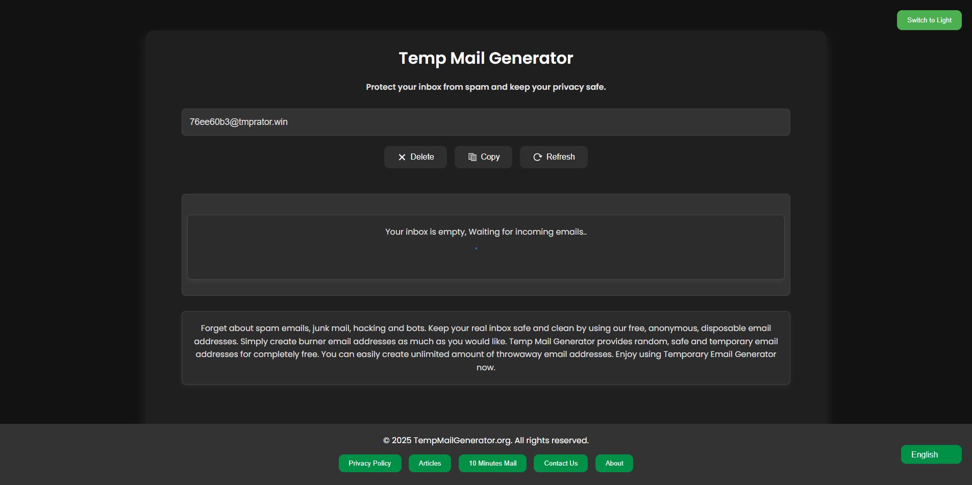Generador de correo electrónico temperatorio - Correo electrónico temporal y desechable media 1