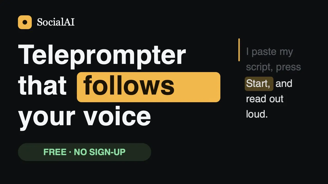 SocialAI Teleprompter gallery image