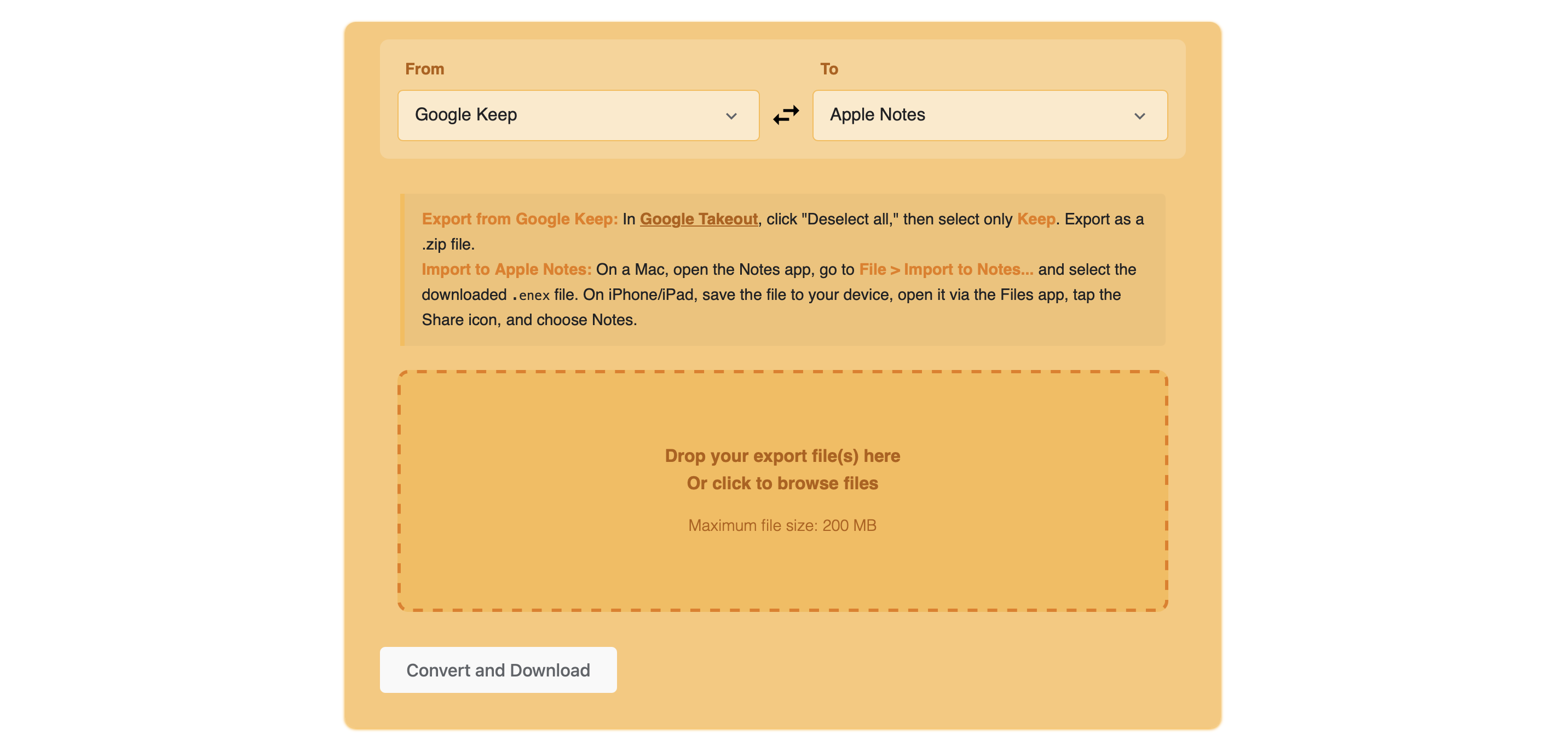 Notes Migrator - Migrate Notes between Google Keep, Apple, Evernote & Notion media 2
