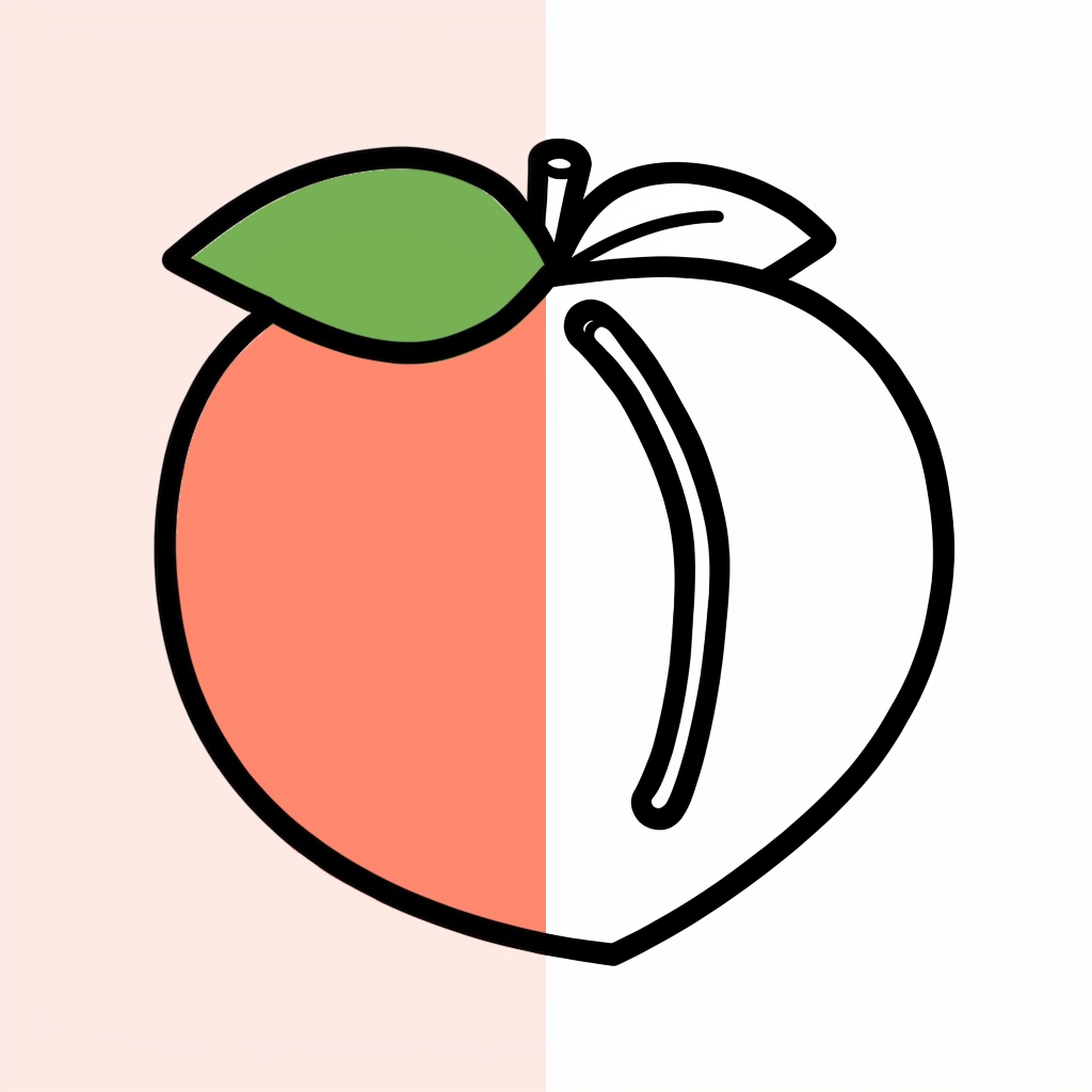 ColorPeach: Coloring Game Maker - Product Hunt launch logo and brand identity