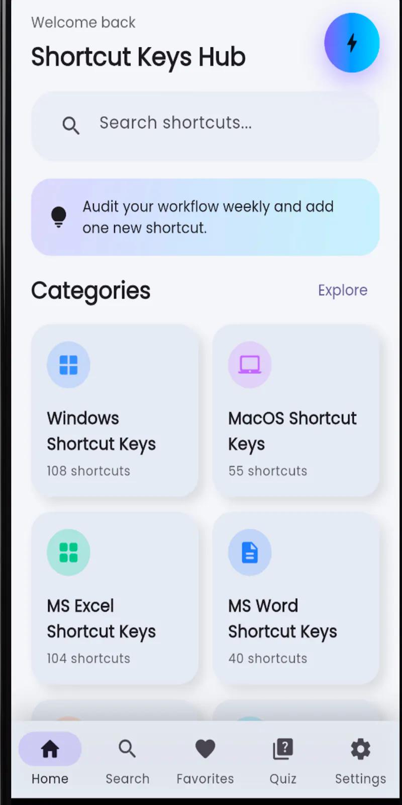 Shortcut Keys Hub screenshot 4