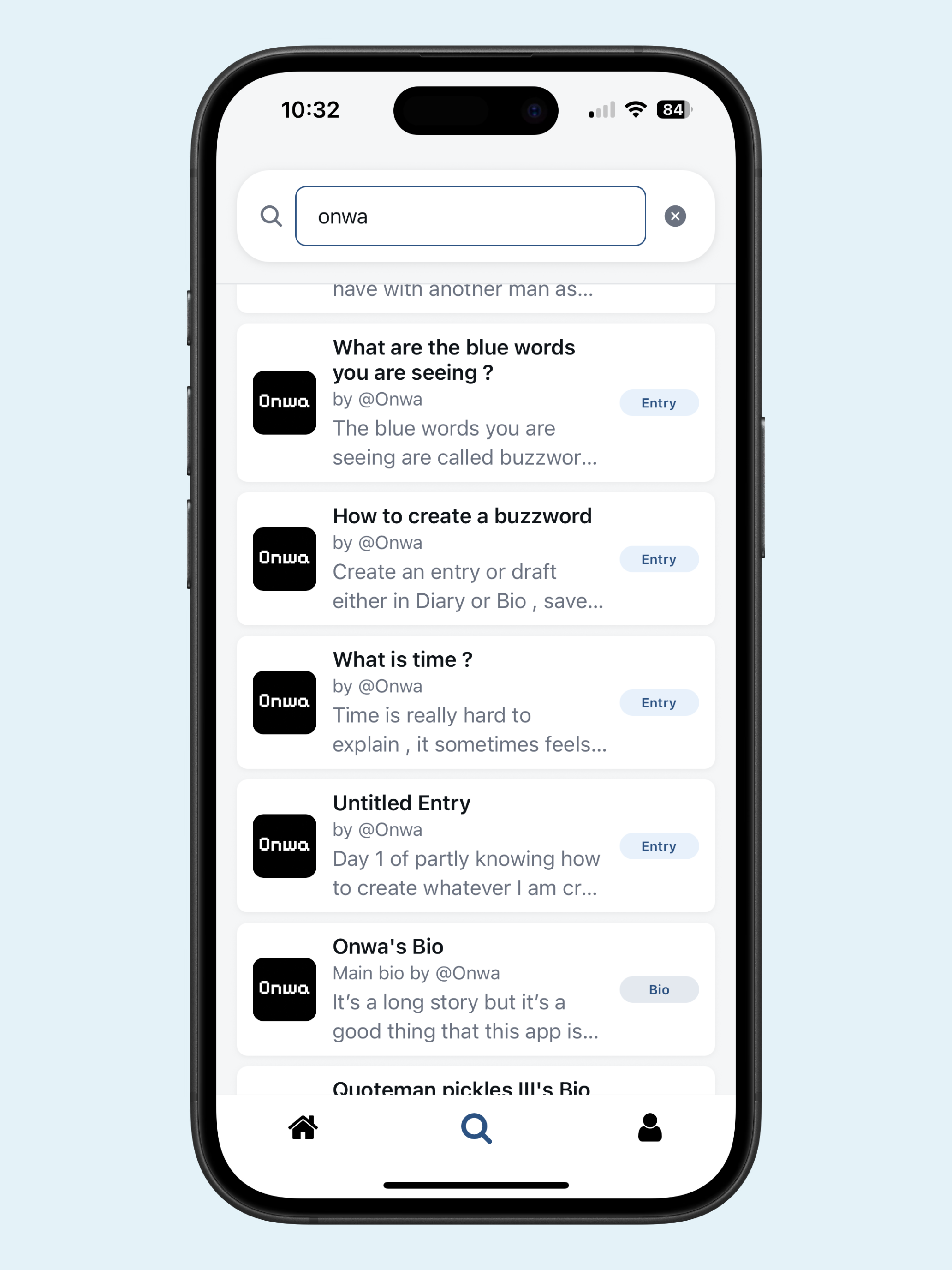 Onwa  - Main screenshot showing features and interface
