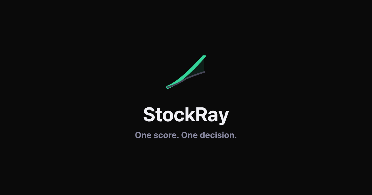 StockRay — One score. One decision. gallery image