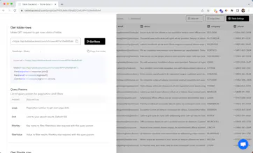 Table Backend gallery image