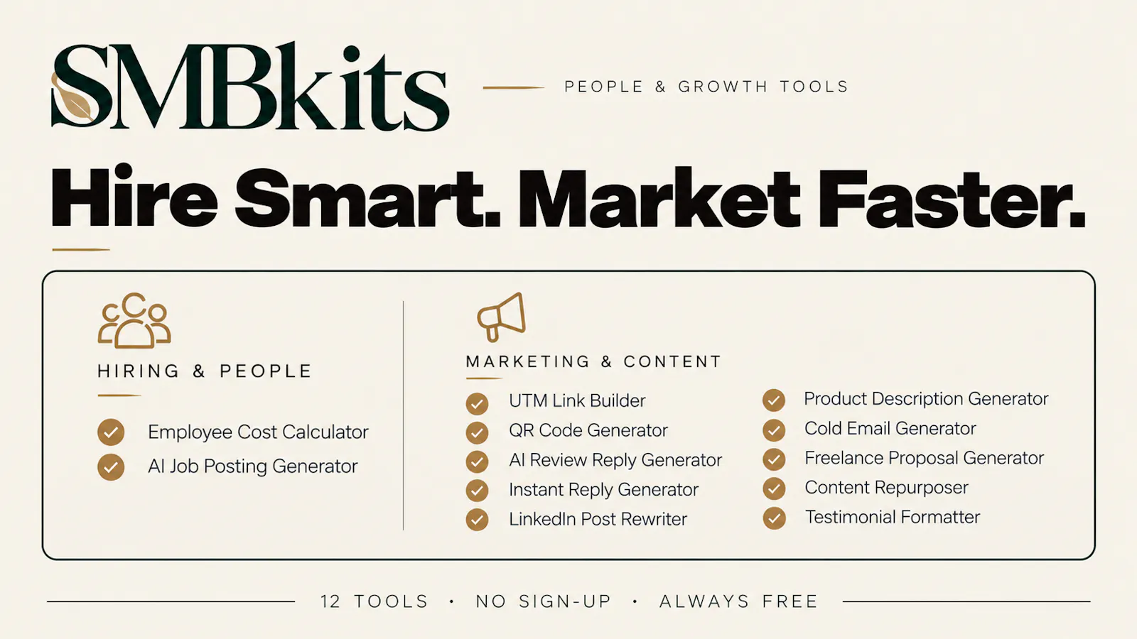 Maker of SMBkits — free small biz tools screenshot 3