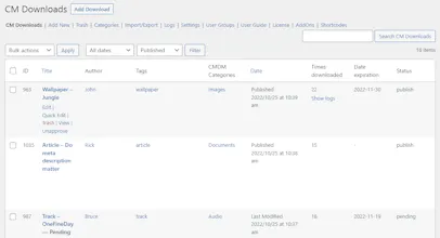 WordPress Download and File Manager gallery image