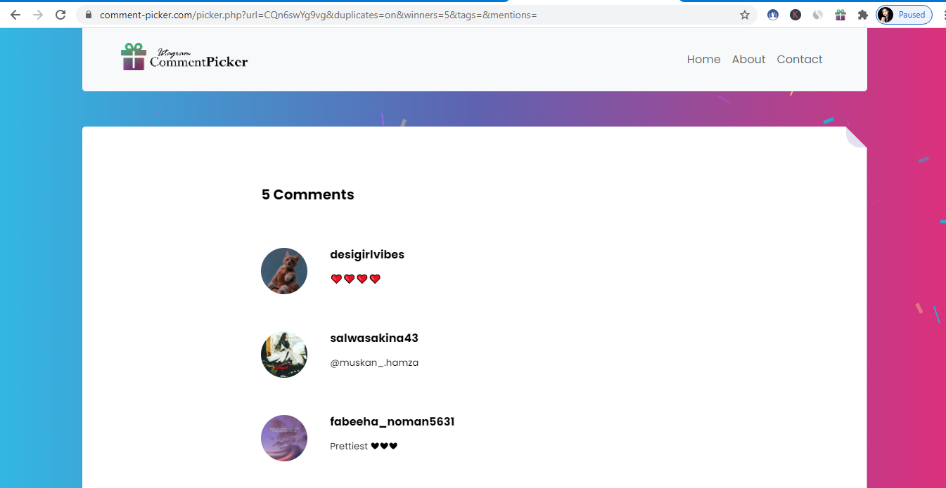 Comment picker - Kies een willekeurige winnaar van je Instagram -weggeefactie media 4