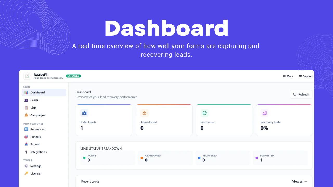 RescueFill – Recover Leads Instantly gallery image