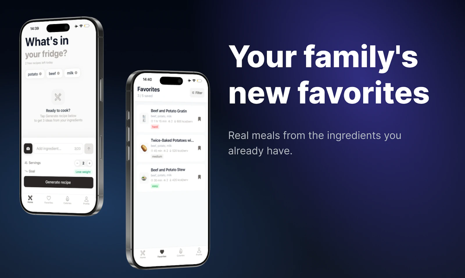 FridgeMealsAI screenshot 2