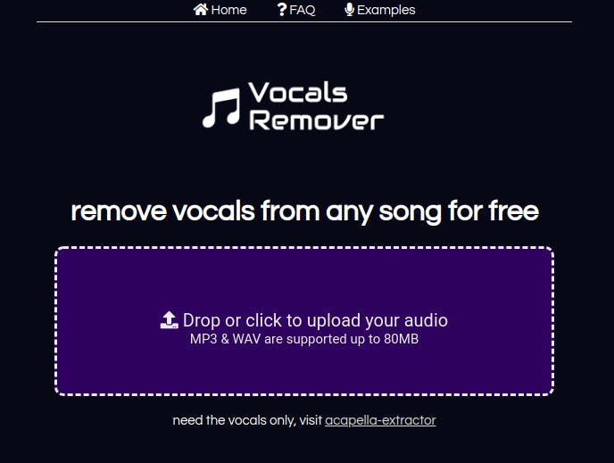 Remove Vocals media 1