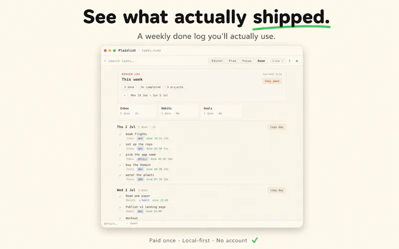 Plainlist screenshot 6