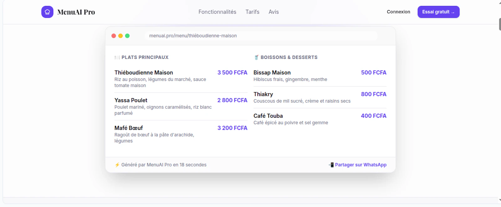 MenuAI Pro screenshot 2