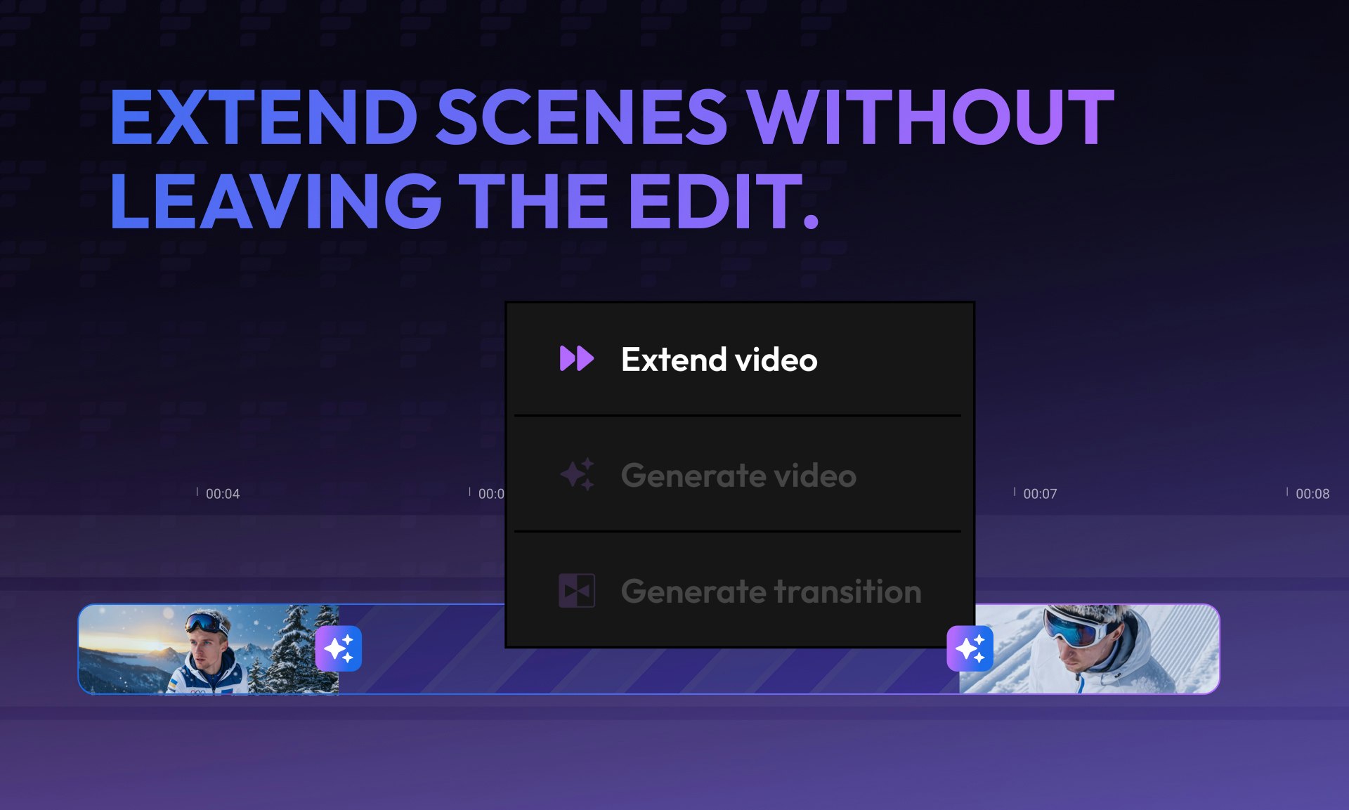 Flixier Generate AI Video in Timeline - Screenshot 2 showing product features and functionality