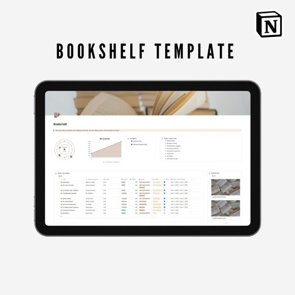 Notion Bookshelf template