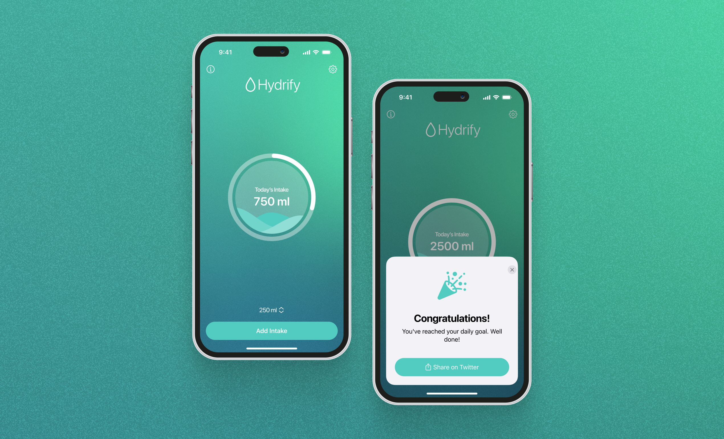 startuptile Hydrify v1.0-Track get reminded and conquer your daily water intakes!