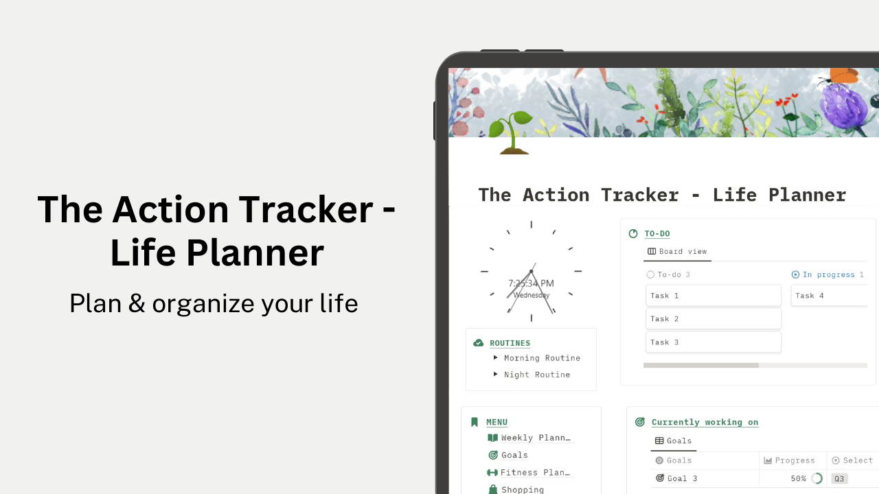 startuptile The Action Tracker - Life Planner-Set track & crush your goals with this all-in-one planner