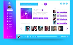 Symphony Stream Music Player app UI Design media 1