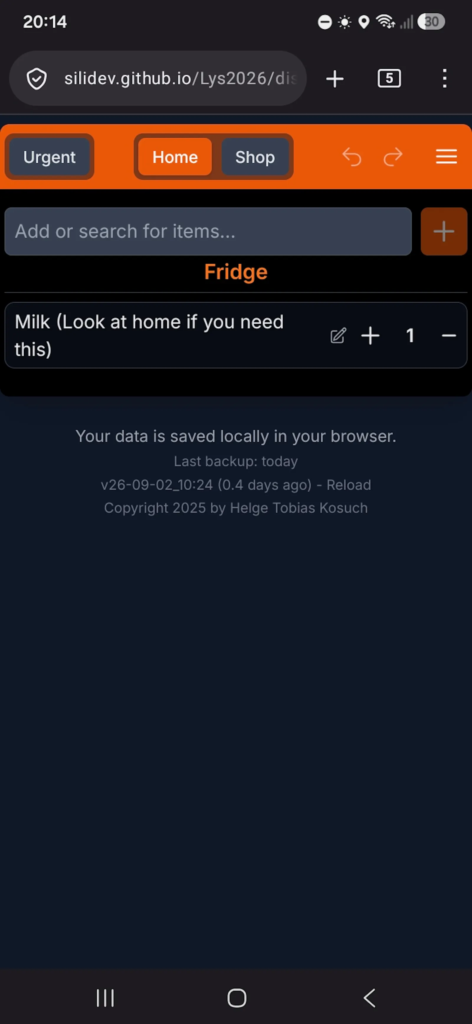 Lys Shopping List screenshot 2