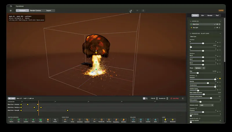 PyroMetal — Pyro simulation, on Metal screenshot 4