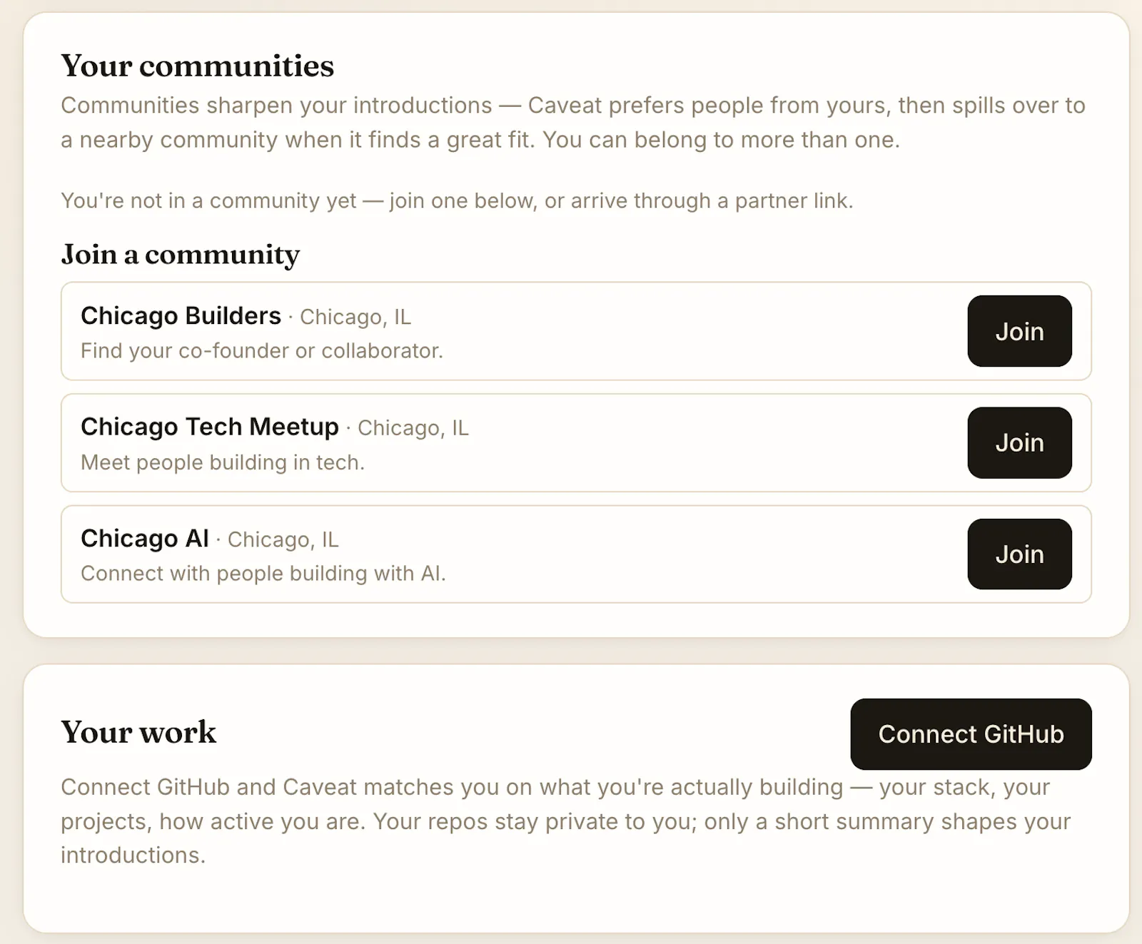 Caveat screenshot 3
