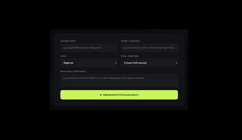 CurriculumAI screenshot 1