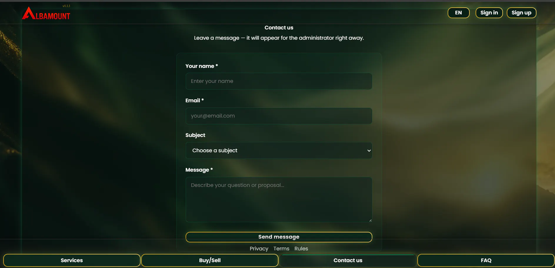 Albamount screenshot