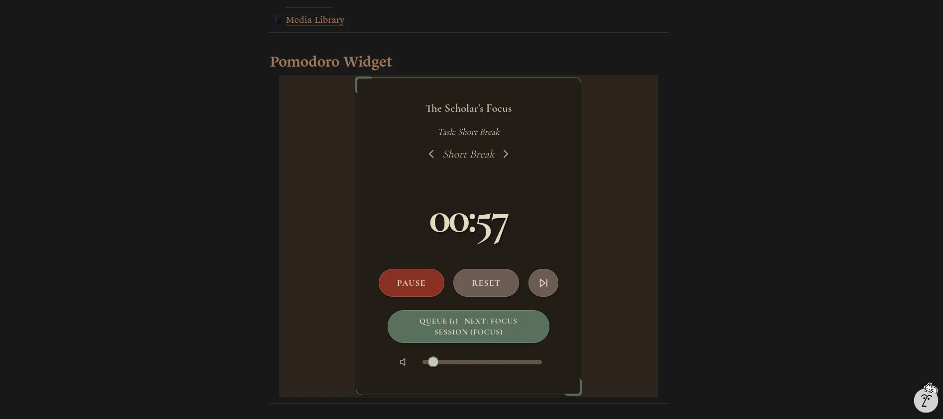 Dark Academia Pomodoro Widget product banner