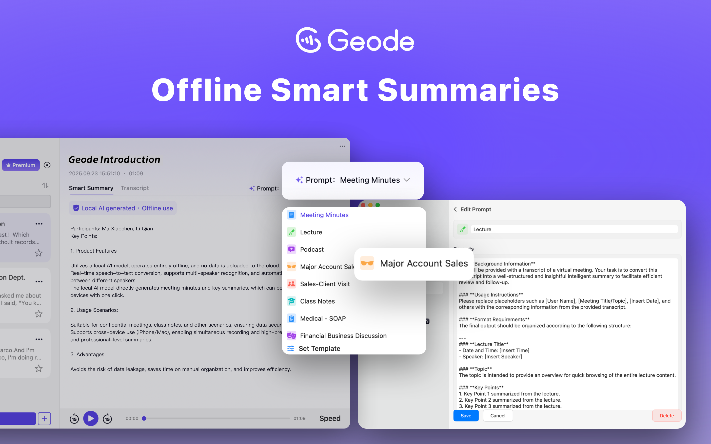 Geode — AI Transcription, No Cloud gallery image
