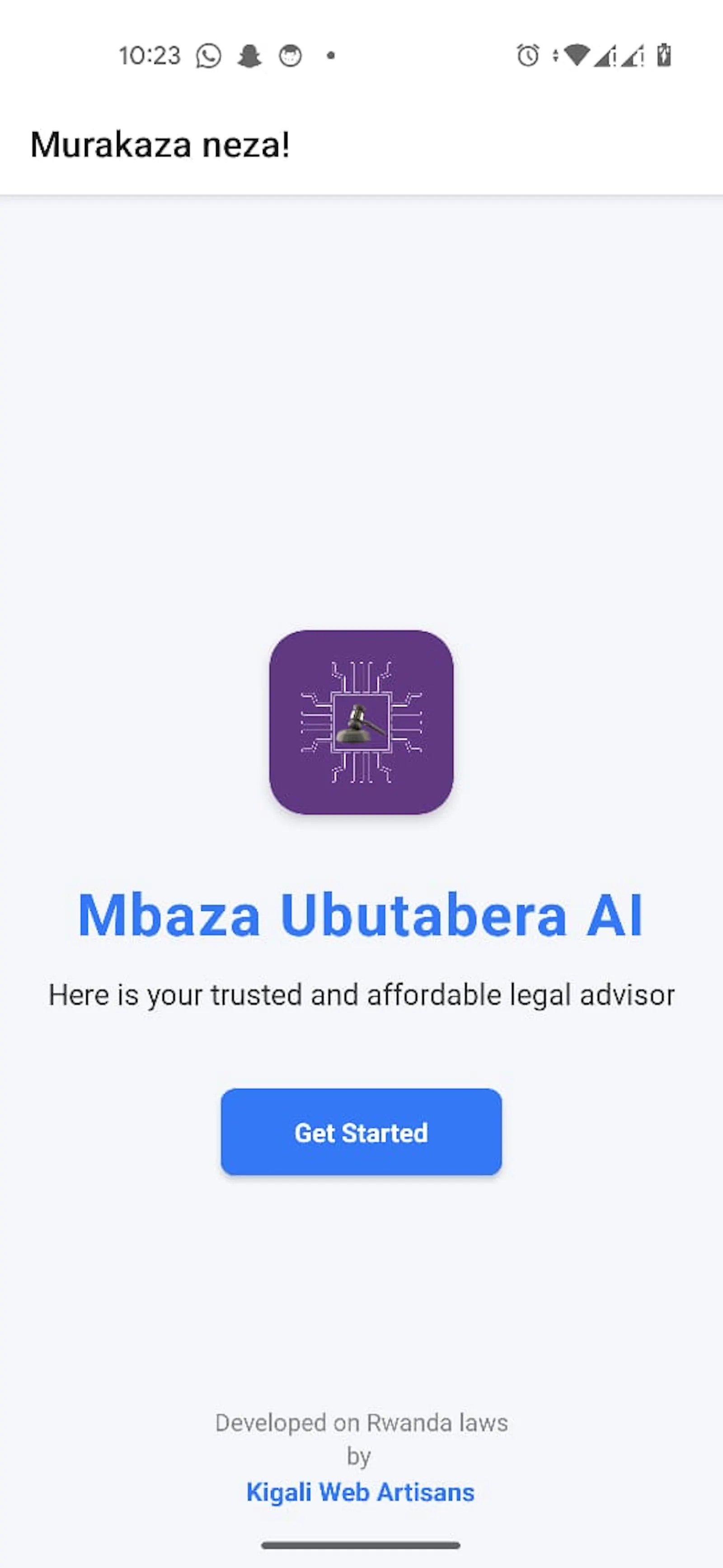 Mbaza Ubutabera AI screenshot 2