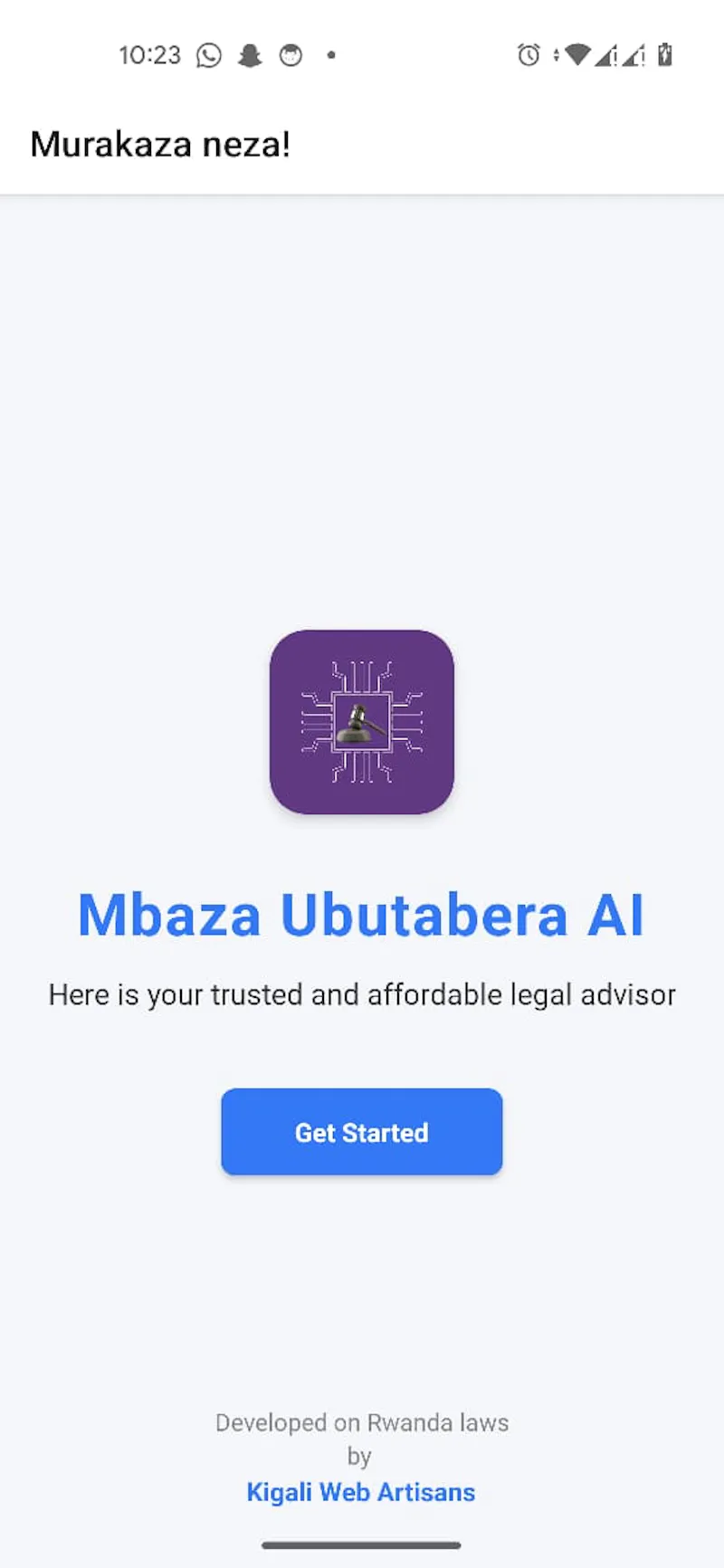 Mbaza Ubutabera AI screenshot 2