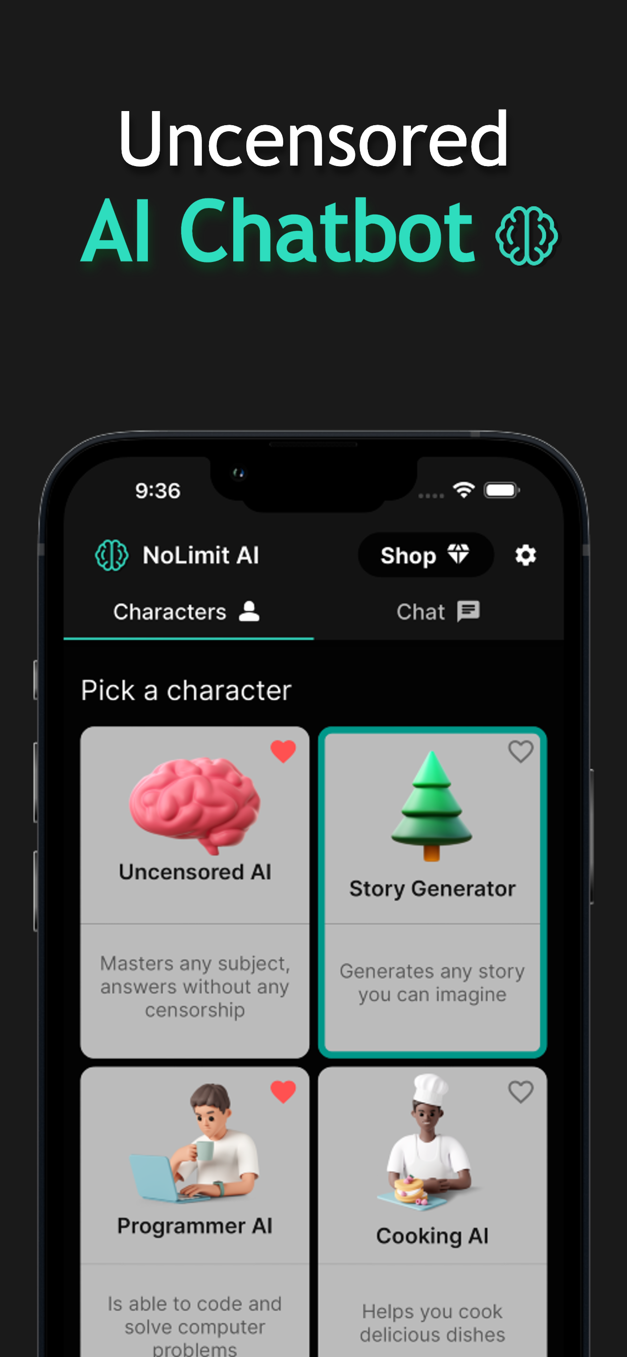 Nolimit AI: Ocensored You Chat - Ontgrendel AI -tekens, onbeperkte gesprekken media 1