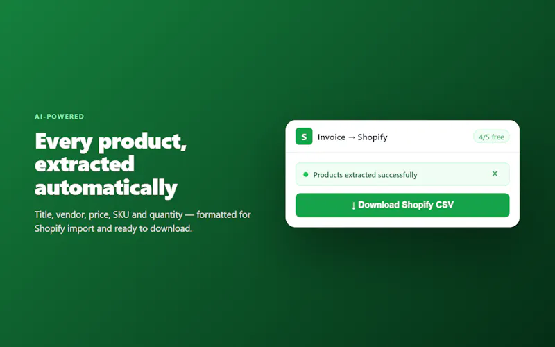 Invoice to Shopify CSV Parser screenshot 2